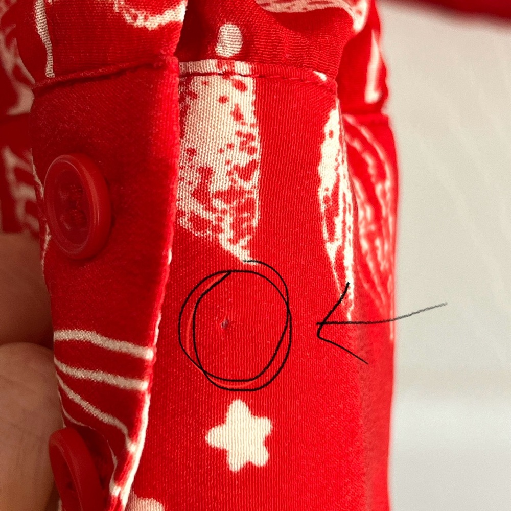 & Other Stories 100% Silk Long Sleeve Button Down Collared Blouse Red & White 10 - Picture 16 of 16
